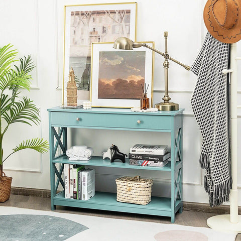Stylish Multi-Purpose Entryway Console Table with Storage Drawer and Shelf