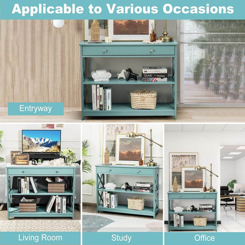 Stylish Multi-Purpose Entryway Console Table with Storage Drawer and Shelf
