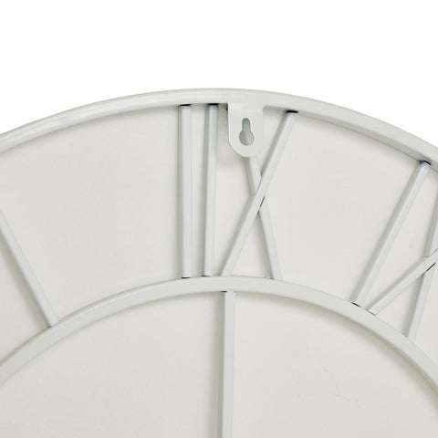 Contemporary and Elegant Wall Clock with Roman Numerals in White