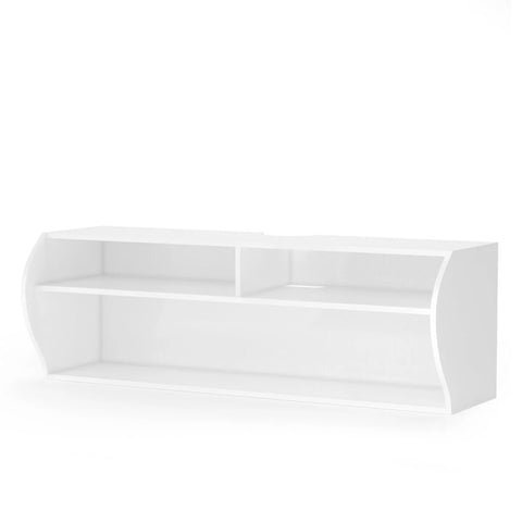 Versatile and Spacious Wall-Mounted TV Stand with Easy Cable Management