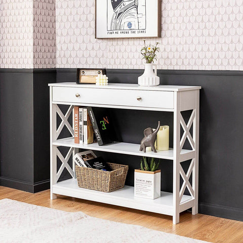 Stylish Multi-Purpose Entryway Console Table with Storage Drawer and Shelf