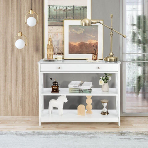 Stylish Multi-Purpose Entryway Console Table with Storage Drawer and Shelf