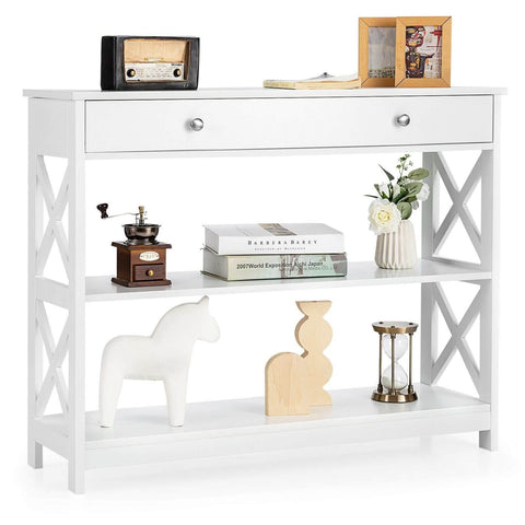 Stylish Multi-Purpose Entryway Console Table with Storage Drawer and Shelf
