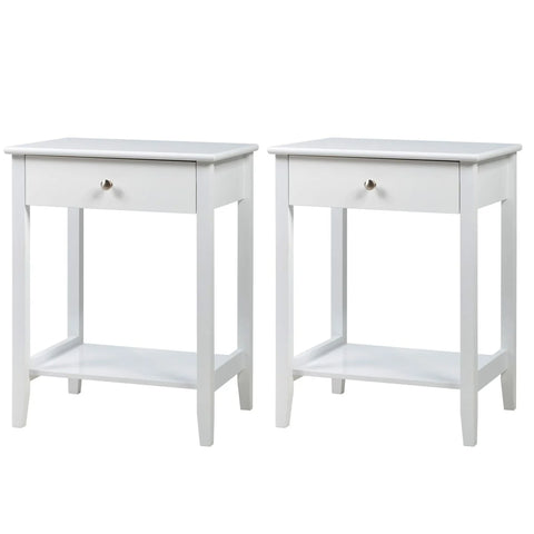 Compact 2 Tier Side Table with Ample Storage and Contemporary Minimalism Design