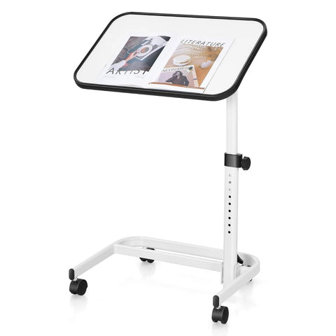 Lightweight Portable Multi-Purpose Bedside Table with Adjustable Height