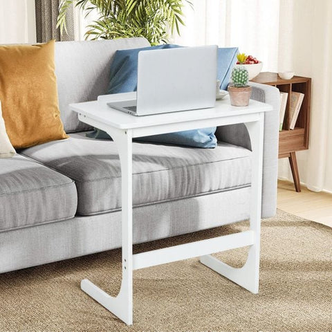 Slim and Elegant C-Shaped Side table with Adjustable Table Top