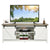 Elegant and Rustic TV Stand with Ample Storage and Functional Barn Doors