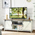Elegant and Rustic TV Stand with Ample Storage and Functional Barn Doors
