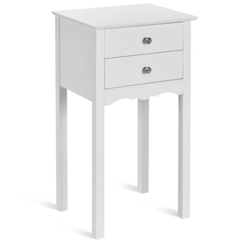 Classic and Elegant Side table with Storage Drawers and Sturdy Design