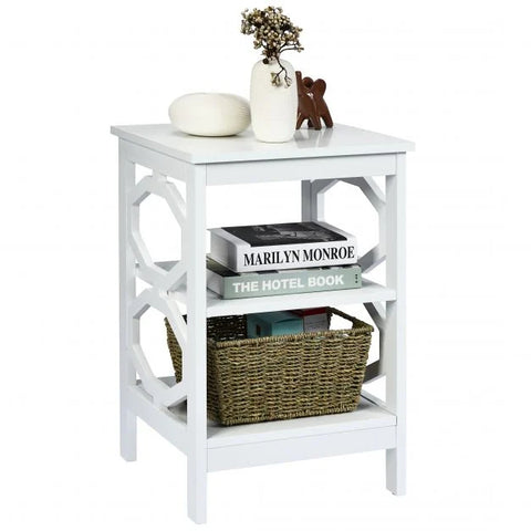 Multi-Function 3 Tier Side Table with Ample Storage and Sturdy Design