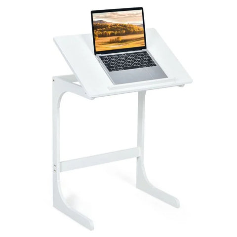 Slim and Elegant C-Shaped Side table with Adjustable Table Top
