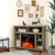 Rustic and Elegant Corner Multi-Purpose TV Stand with Adjustable Shelves