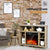 Rustic and Elegant Corner Multi-Purpose TV Stand with Adjustable Shelves