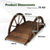 Multifunction Outdoor Bridge with Half-Wheel Side Rails in Rustic Brown