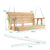 Sturdy Wooden Porch Swing with cup holders and firm backrest