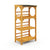 Outdoor 3 Tier Wooden Plant Stand with Storage Shelves
