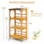 Outdoor 3 Tier Wooden Plant Stand with Storage Shelves