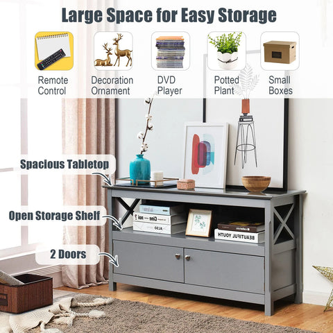 Stylish Multi-Purpose TV Stand with Ample Storage and Cable Management