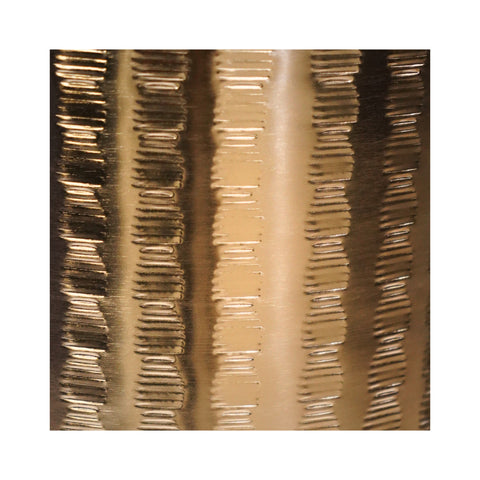 Industrial-style Mild Steel Indoor Planter with Embossed Exterior in Gold