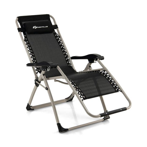 Light Weight Lounge Chair with Adjustable Function in Black