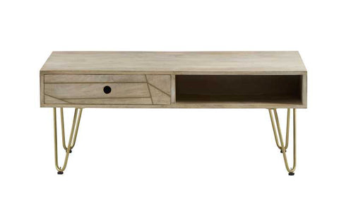 Mayfair Coffee Table With Drawer and Shelf Front and Back