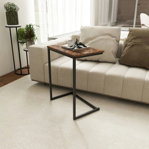 Multipurpose C-Shaped Side Table with Elegant and Minimalist Design