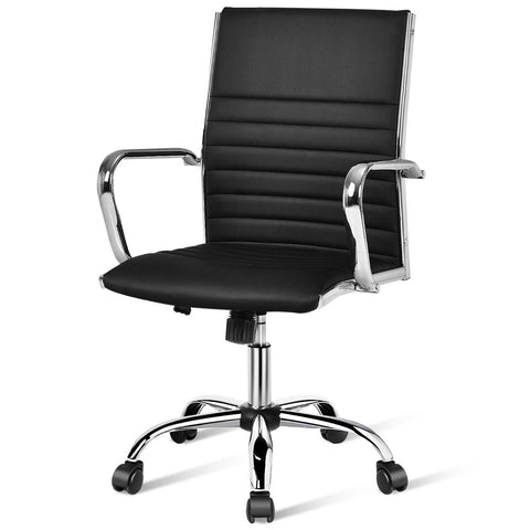 Premium Height-Adjustable Executive Office Chair with Ergonomic Backrest and Swivel