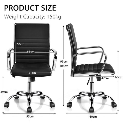 Premium Height-Adjustable Executive Office Chair with Ergonomic Backrest and Swivel