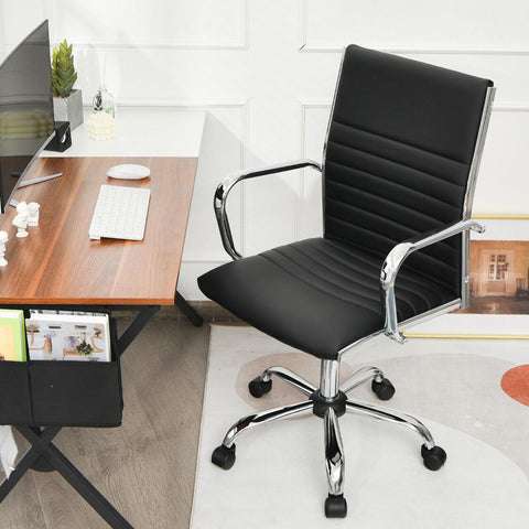 Premium Height-Adjustable Executive Office Chair with Ergonomic Backrest and Swivel