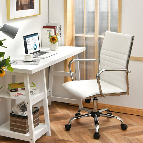 Premium Height-Adjustable Executive Office Chair with Ergonomic Backrest and Swivel