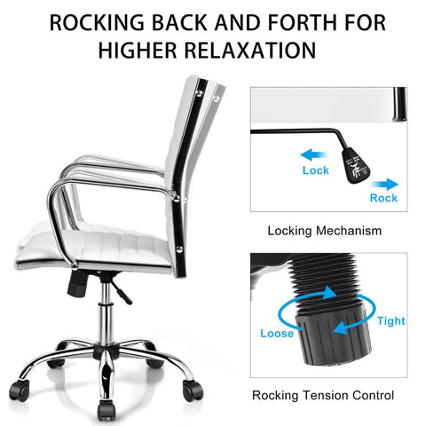 Premium Height-Adjustable Executive Office Chair with Ergonomic Backrest and Swivel