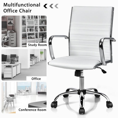 Premium Height-Adjustable Executive Office Chair with Ergonomic Backrest and Swivel