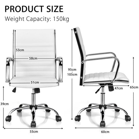 Premium Height-Adjustable Executive Office Chair with Ergonomic Backrest and Swivel