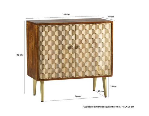 Unique Two-tone Sideboard with Retro Feel and Scandinavian Inspired Legs