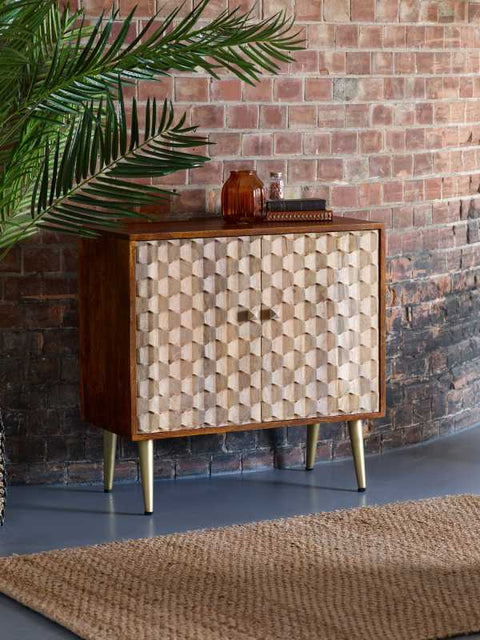 Unique Two-tone Sideboard with Retro Feel and Scandinavian Inspired Legs