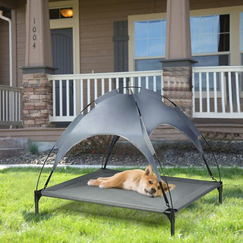 Elevated Pet Bed with Detachable Canopy