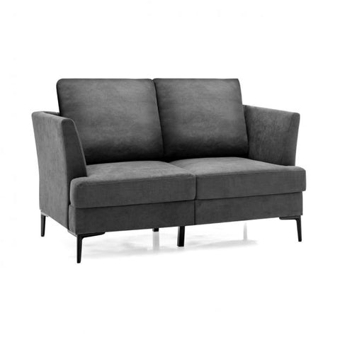 Modern Contemporary 2 Seater Sofa with 141cm Length in Dark Grey