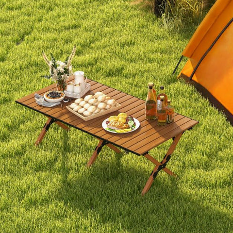 Outdoor Foldable Aluminium Camping Table with Sturdy Design with Carry Bag