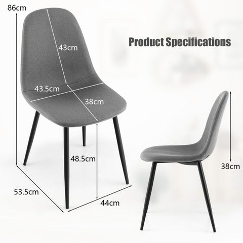 Casual Set of 2 Dining Chairs