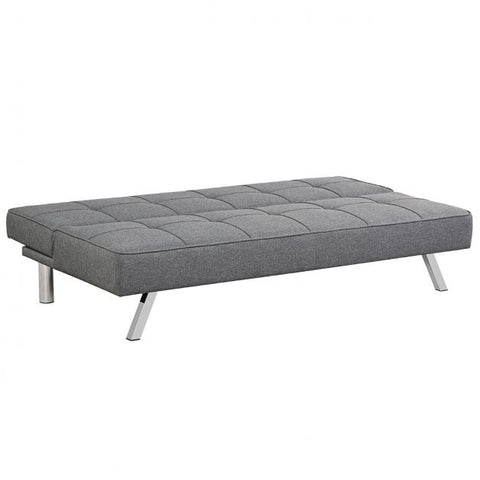 Classic Sofa Bed with Adjustable Backrest in Grey
