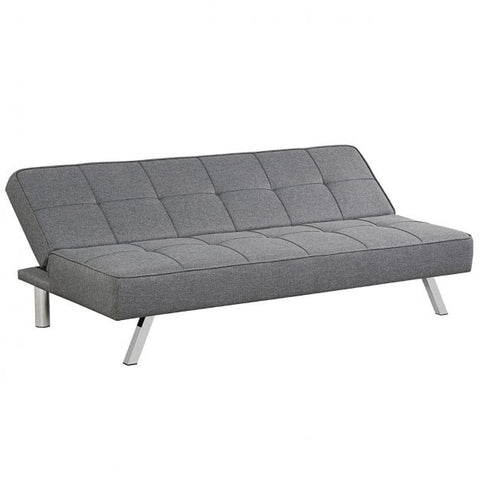 Classic Sofa Bed with Adjustable Backrest in Grey