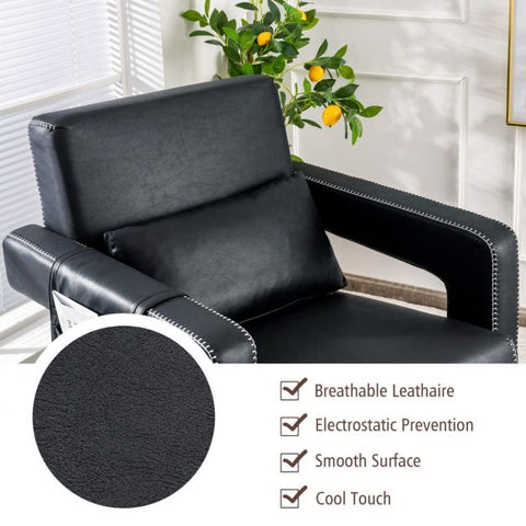 Signature Armchair with Extended Armrest and Footstool