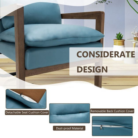 Artistic Armchair with Soften Backrest and Seat