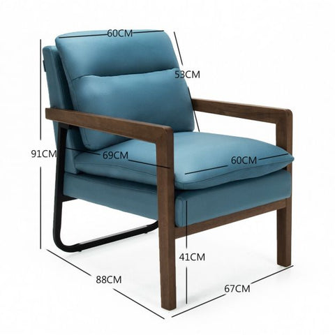 Artistic Armchair with Soften Backrest and Seat