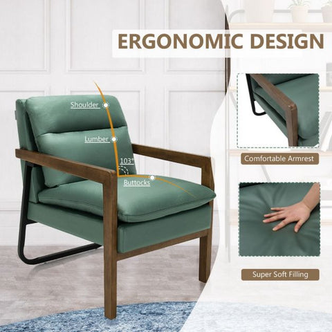 Artistic Armchair with Soften Backrest and Seat
