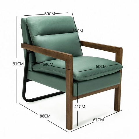Artistic Armchair with Soften Backrest and Seat