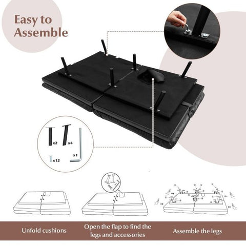 Multi-Functional 5 in 1 Sofa Bed for 2 People