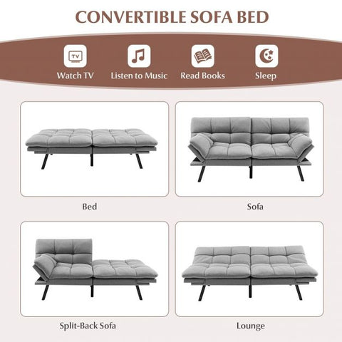 Multi-Functional 5 in 1 Sofa Bed for 2 People