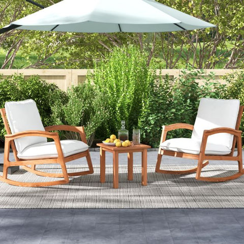 Garden Hardwood Side Table with Sturdy Design and Slatted Design