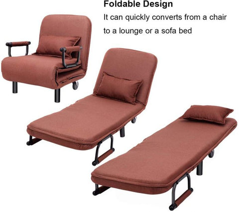 Multi-Functional 3 in 1 Single Sofa Bed with Pillow